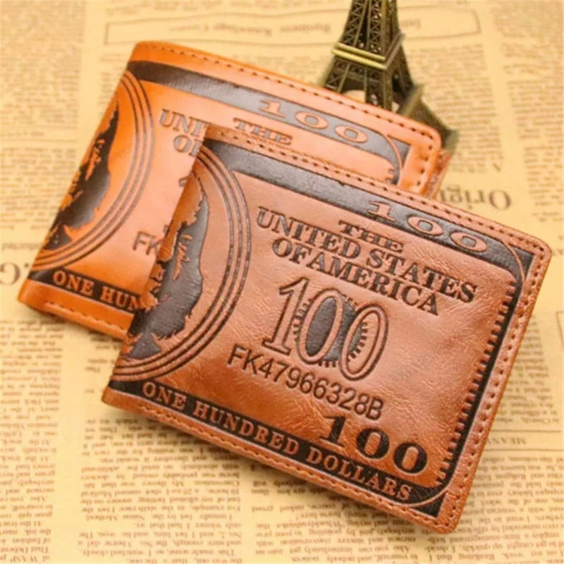 Billetera de cuero 100 dollars