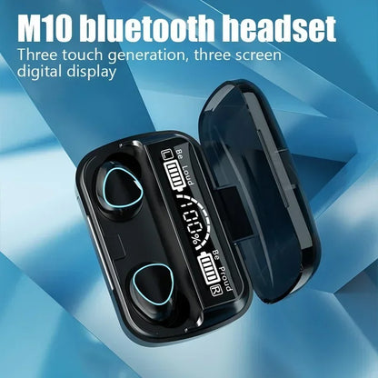 Auriculares inalámbricos TWS M10 / Bluetooth / micrófono /caja de carga de 5.3 mAh / pantalla LED 3200