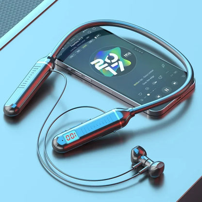 Auriculares inalámbricos K58 con Bluetooth 5.3 / banda para el cuello / pantalla LED HIFI / TWS / micrófono
